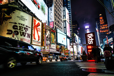 纽约时代广场夜景(时代广场)