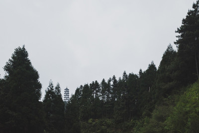 中国江西明月山上的宝塔