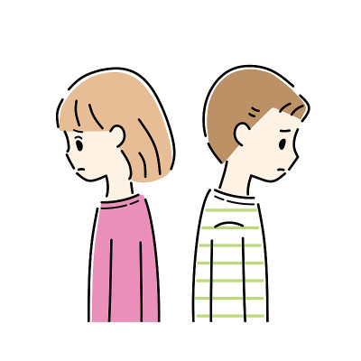 一个女人和一个男人正担心地往下看。