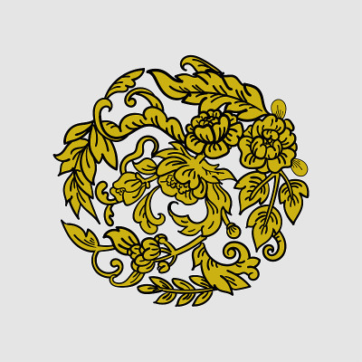 美丽的传统黄金精致的泰国点缀向量