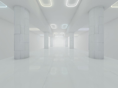 抽象的现代建筑背景。3 d