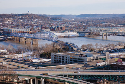 View from Eden Park (Cincinnati, Ohio) Across the 