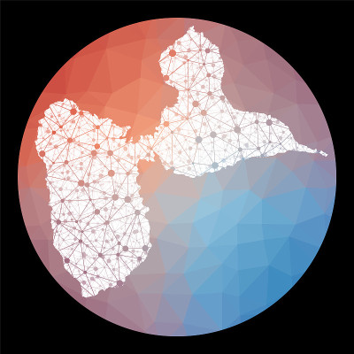 矢量网络大地地图。