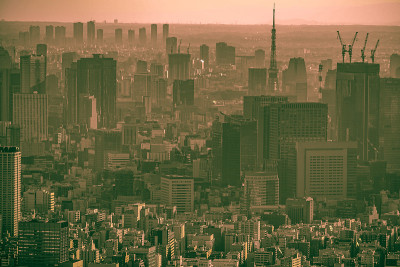 东京市中心的建筑群