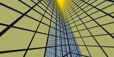 3D插图建筑建筑。