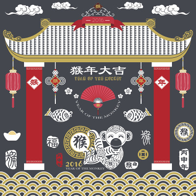 黑板猴年系列-插图