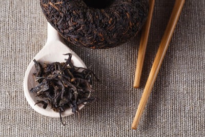 中国普洱茶，特写