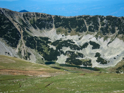 攀爬Vihren峰至皮林山全景，保加利亚