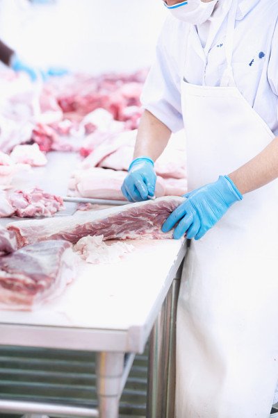 屠夫切猪肉