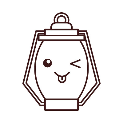 卡哇伊煤油灯野营卡通