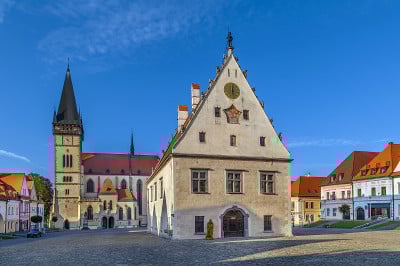 古老的市政厅，Bardejov，斯洛伐克
