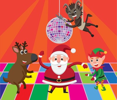 Krampus与迪斯科圣诞人物