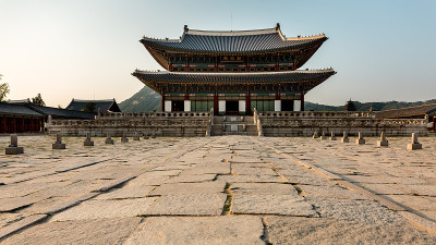 韩国传统建筑。韩国首尔庆福宫。