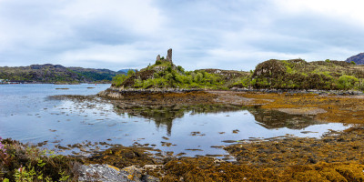 View of Castle Maol, a ruined castle located near 
