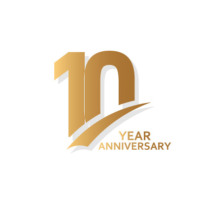 10周年矢量模板设计插图