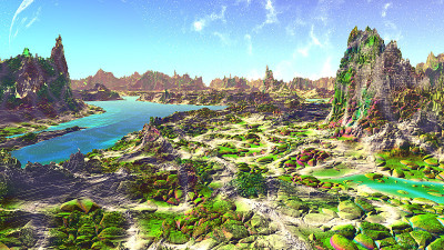 Fantasy alien planet. 3D rendering