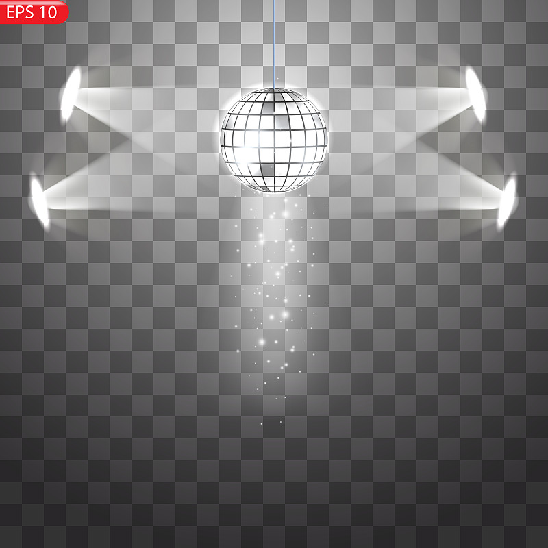 Retro silver disco ball vector, shining club symbo