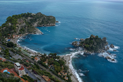Isola Bella，西西里岛陶尔米纳附近的马扎罗小岛