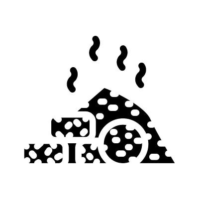 按下堆肥符号图标矢量插图