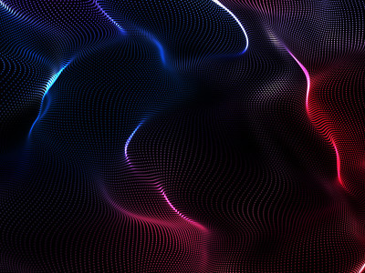 三维抽象背景与流动的粒子