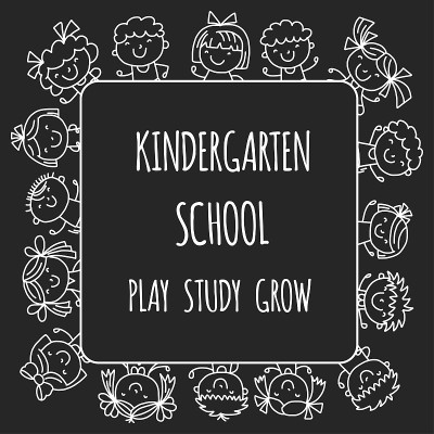 和孩子们在一起学校，幼儿园。快乐的孩子。创造力，想象力涂鸦图标与孩子。玩，学，成长快乐的学生科学研究