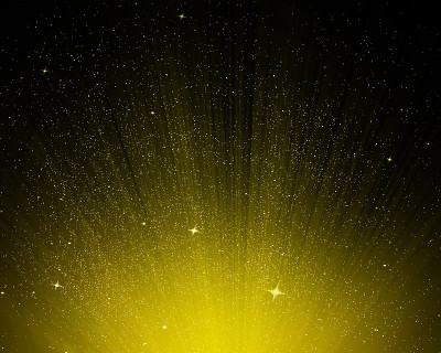 星星和黄色的夜空作为背景