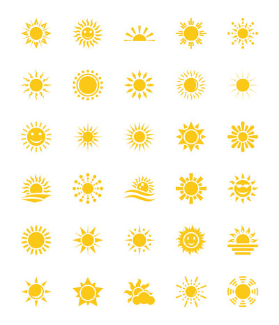 太阳平面图标包