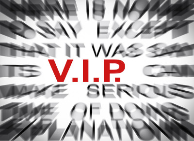 模糊的文字与重点在VIP