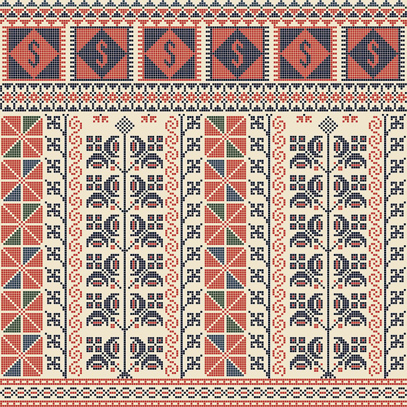 Palestinian embroidery pattern 175