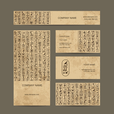 埃及象形文字，你设计的名片