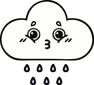可爱卡通雨云
