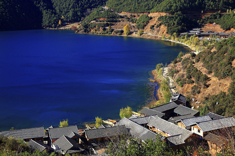 云南丽江泸沽湖里格村