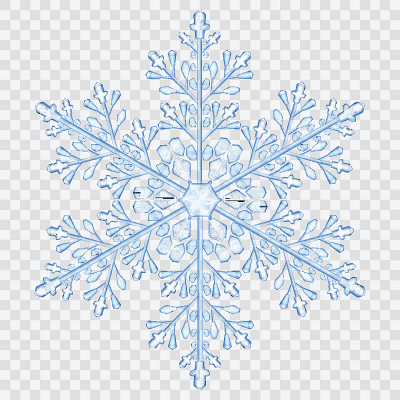 大的半透明水晶雪花