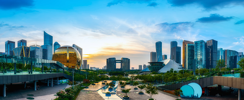 杭州金融中心大厦景观天际线