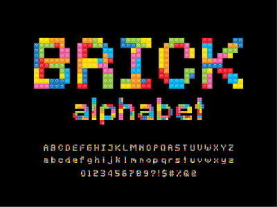 颜色块字体