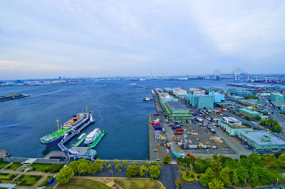横滨湾鸟瞰图