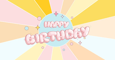 生日快乐的女孩明信片