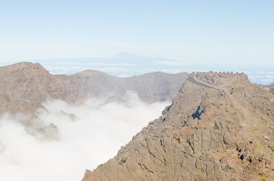 拉帕尔马火山岛上的一条小路。