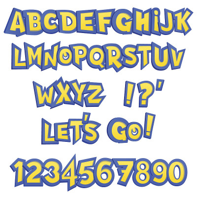 卡通风格的字母和数字。矢量插图。
