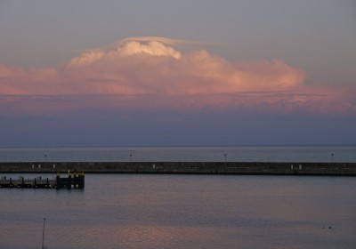 Sassnitz Seemole的日落
