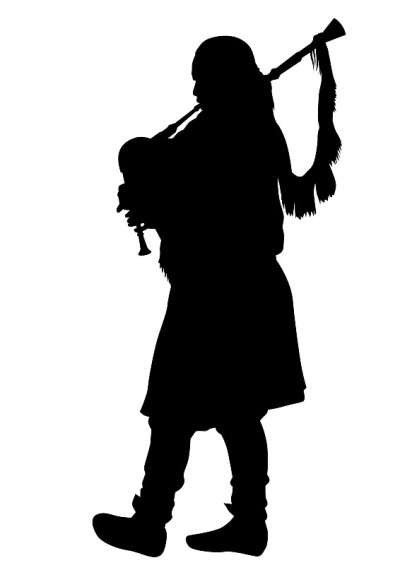 Musician with bagpipes