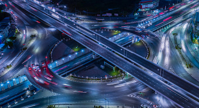 夜间环行道路交通