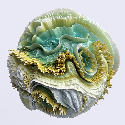 3d抽象扭曲的奇怪形状，奇怪的东西，人工物体孤立在白色的背景