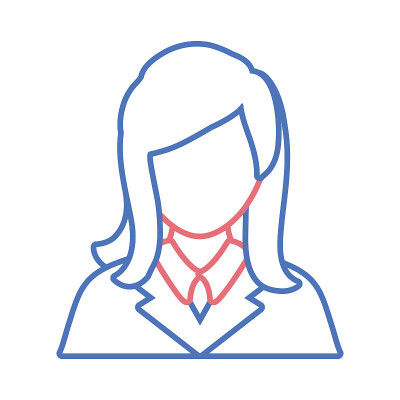 女律师矢量插图