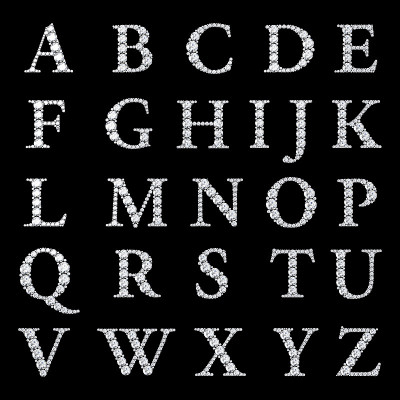 由钻石构成的字母