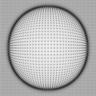 动态粒子数组。3D技术风格。
