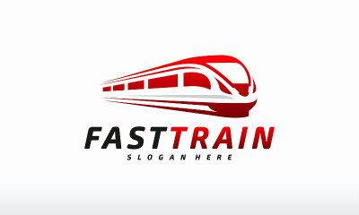 Futuristic Metro Railway Transport icon, Fast Trai
