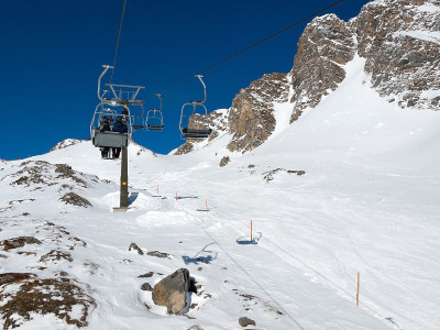 阿尔卑斯山的滑雪区