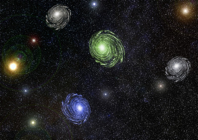 彩色星空外太空背景