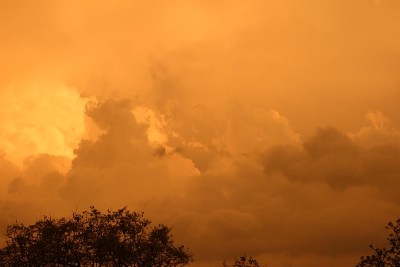 橙色的天空